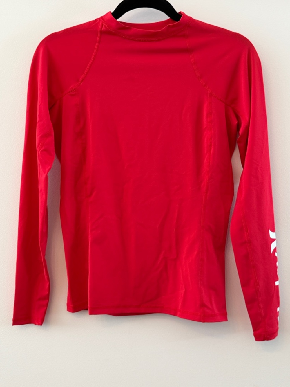 Hurley Red Sleeve Logo Rash Guard